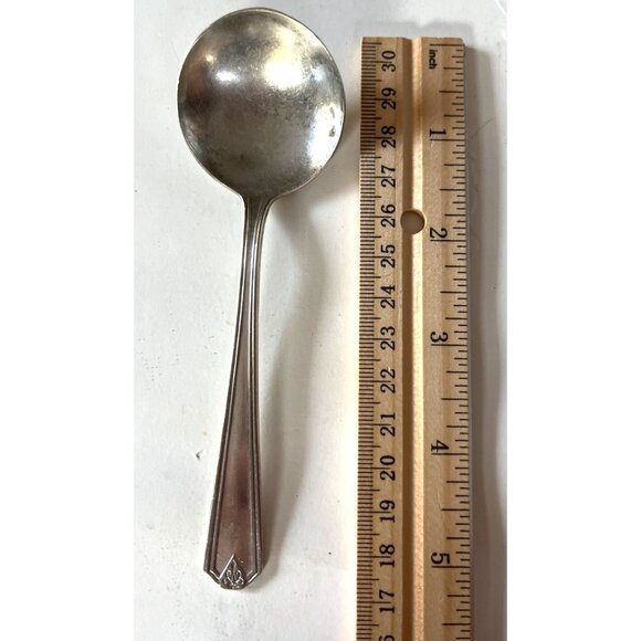 Vintage Aladdin Silver Plate Soup Spoon A597 - Picture 4 of 4